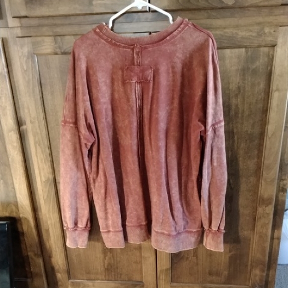 Men's Rust Sweater - Picture 2 of 2